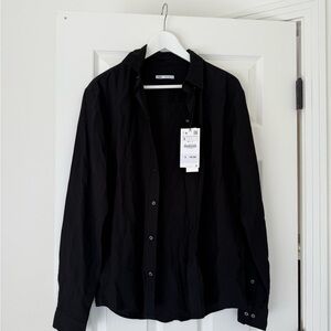 Zara men's Black Button-Up Shirt